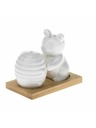 Casa de Engel Porcelánová soľnička a korenička na bambusovej tácke - medvedík, 1/54