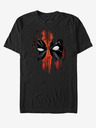 ZOOT.Fan Čierne unisex tričko Marvel Maľovaná tvár