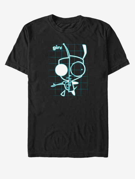 ZOOT.Fan Čierne unisex tričko Nickelodeon GIR SCHEMATIC