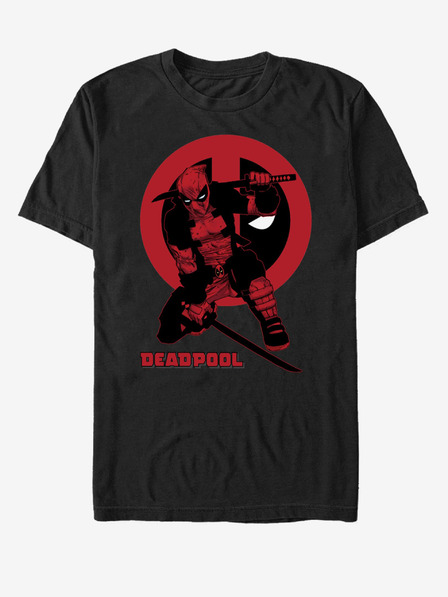 ZOOT.Fan Čierne Unisex tričko Marvel Samurai Deadpool