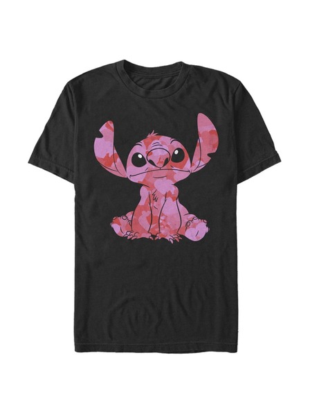 ZOOT.Fan Čierne pánske tričko Disney Classics Stitch Heart Fill