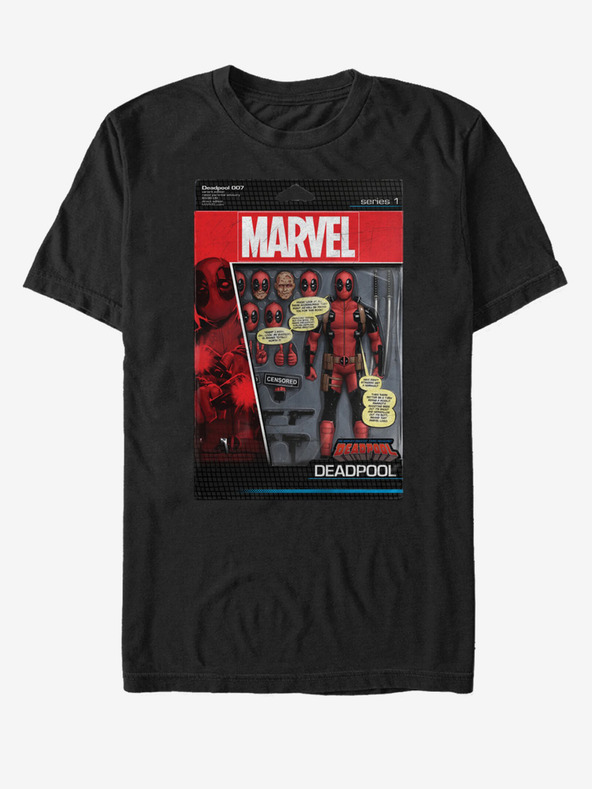 ZOOT.Fan Čierne unisex tričko Marvel DeadPool Toy Soldier