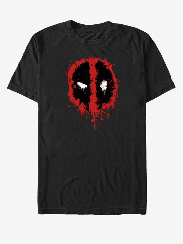 ZOOT.Fan Čierne unisex tričko Marvel Deadpool Splatter Icon