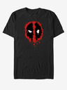 ZOOT.Fan Čierne unisex tričko Marvel Deadpool Splatter Icon