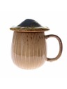 Casa de Engel Keramický hrnček s viečkom - húb, 550ml, modrý, 1/16