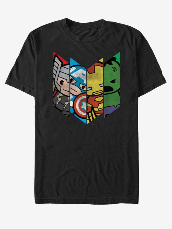ZOOT.Fan Čierne unisex tričko Marvel Chevron Avenge