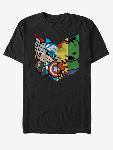 ZOOT.Fan Čierne unisex tričko Marvel Chevron Avenge