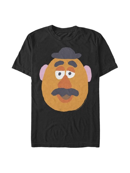 ZOOT.Fan Čierne pánske tričko Pixar Mr. Potato Big Face