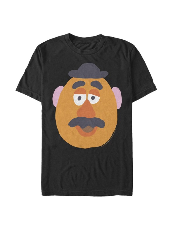 ZOOT.Fan Čierne pánske tričko Pixar Mr. Potato Big Face