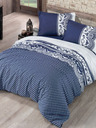 Kvalitex Francúzska bavlnená posteľná bielizeň Standard Canzone modrá 240x220, 70x90cm Kvalitex