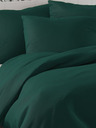 Kvalitex Satén Francúzska posteľná bielizeň LUXURY COLLECTION 1+2, 200x200, 70x90cm tmavozelená