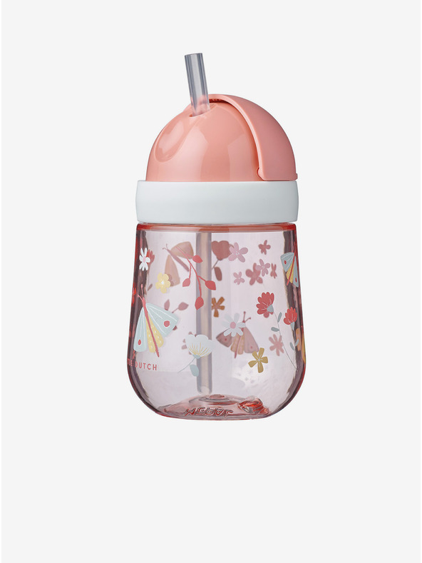 Mepal Ružový detský vzorkovaný tréningový hrnček so slamkou Mepal Mio (300 ml)