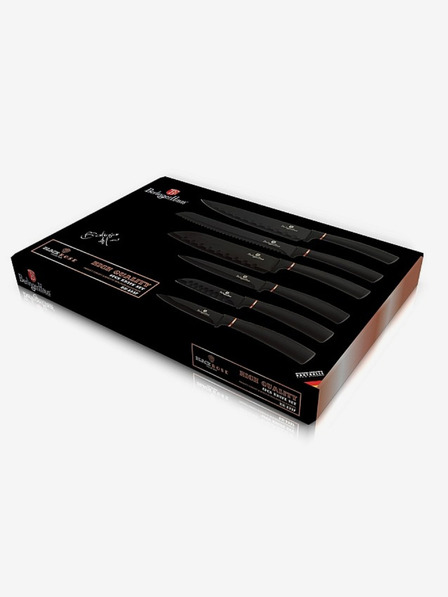 Berlingerhaus Sada šiestich nožov s nepriľnavým povrchom BERLINGERHAUS Black Rose Collection