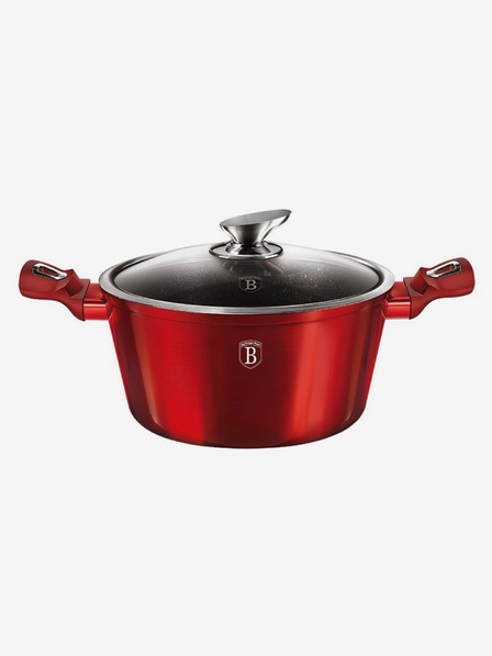 Berlingerhaus Kastról s mramorovým povrchom a pokrievkou 24 cm Burgundy Metallic Line BERLINGERHAUS
