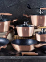 Berlingerhaus Kastról s mramorovým povrchom a pokrievkou 30 cm Rosegold Metallic Line BERLINGERHAUS