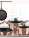 Berlingerhaus Kastról s mramorovým povrchom a pokrievkou 30 cm Rosegold Metallic Line BERLINGERHAUS