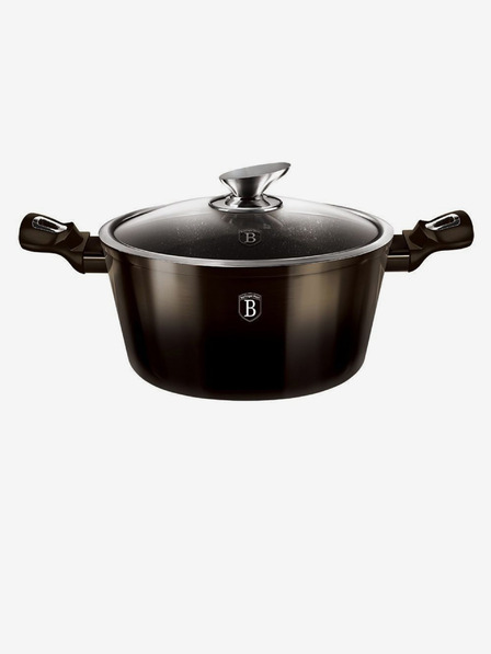 Berlingerhaus Kastról s mramorovým povrchom 28 cm Shiny Black Collection 2 pokrievky BERLINGERHAUS