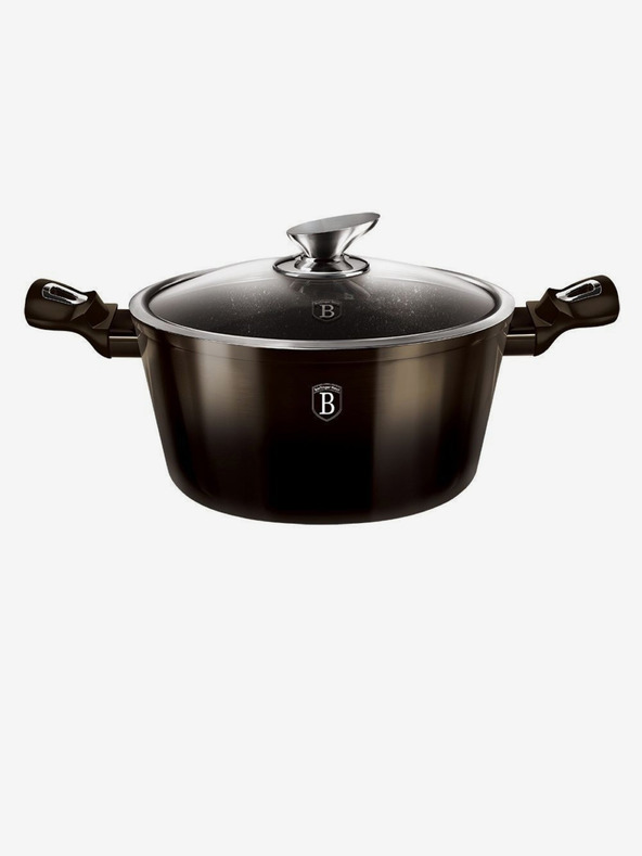 Berlingerhaus Kastról s mramorovým povrchom 28 cm Shiny Black Collection 2 pokrievky BERLINGERHAUS