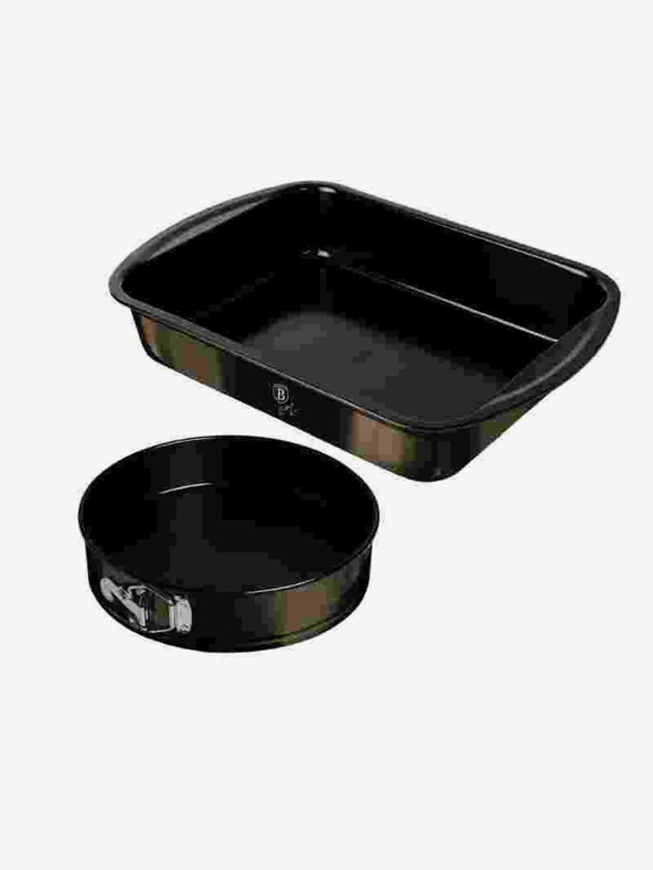 Berlingerhaus Sada plechov na pečenie s titánovým nepriľnavým povrchom 2 ks Shiny Black Edition BERLINGERHAUS