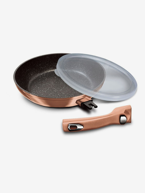 Berlingerhaus Panvica s odnímateľnou rukoväťou + pokrievka 28 cm Rosegold Metallic Line BERLINGERHAUS