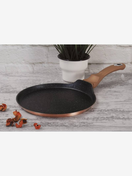 Berlingerhaus Panvica na palacinky s mramorovým povrchom 25 cm Rosegold Metallic Line BERLINGERHAUS