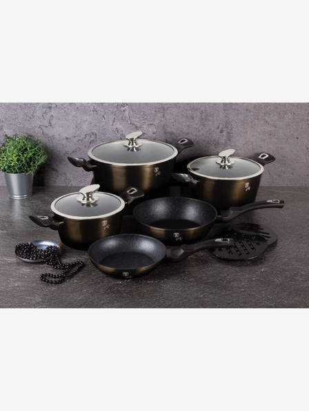 Berlingerhaus Grilovacia panvica s mramorovým povrchom BERLINGERHAUS Shiny Black Collection