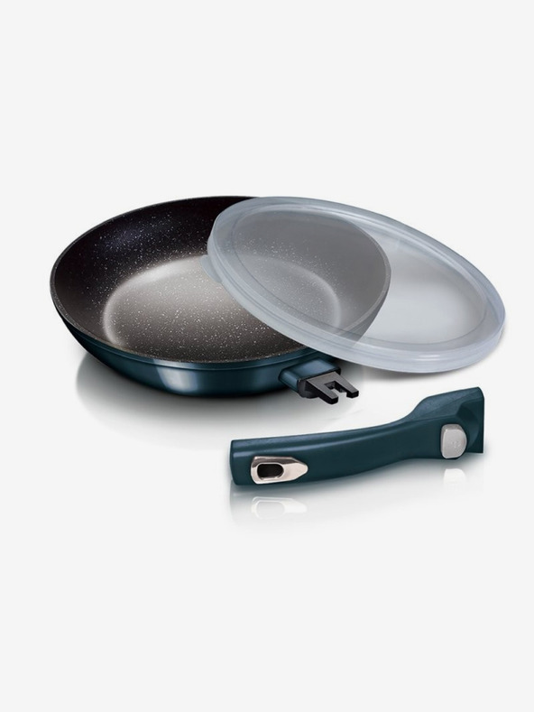 Berlingerhaus Panvica s odnímateľnou rukoväťou + pokrievka 28 cm BERLINGERHAUS Metallic Line Aquamarine Edition