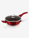 Berlingerhaus Hlboká panvica s mramorovým povrchom a pokrievkou 28 cm Burgundy Metallic Line BERLINGERHAUS