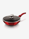 Berlingerhaus Panvica WOK s pokrievkou s mramorovým povrchom 28 cm Burgundy Metallic Line BERLINGERHAUS