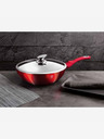 Berlingerhaus Panvica WOK s pokrievkou s mramorovým povrchom 28 cm Burgundy Metallic Line BERLINGERHAUS