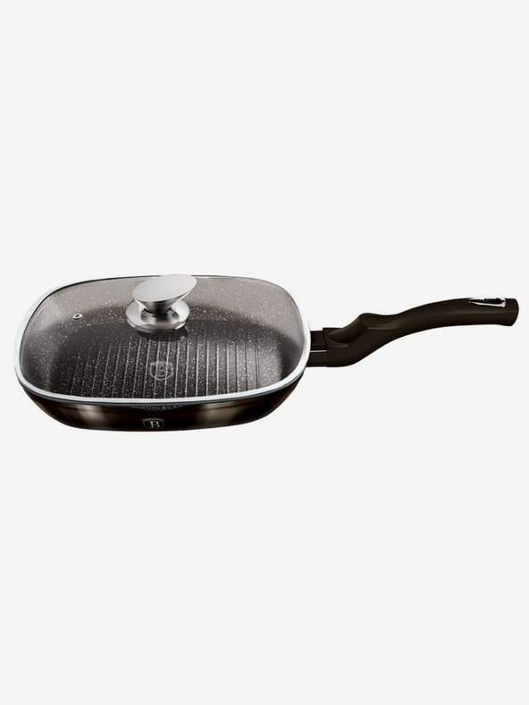 Berlingerhaus Grilovacia panvica s pokrievkou 28 cm Shiny Black Collection BERLINGERHAUS