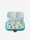 Mepal Tyrkysovo-biely detský desiatový box Mepal Campus Animal Friends