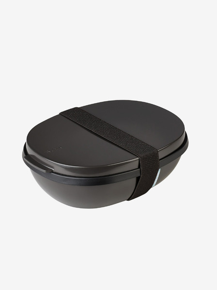 Mepal Čierny jedálenský box Mepal Ellipse Duo