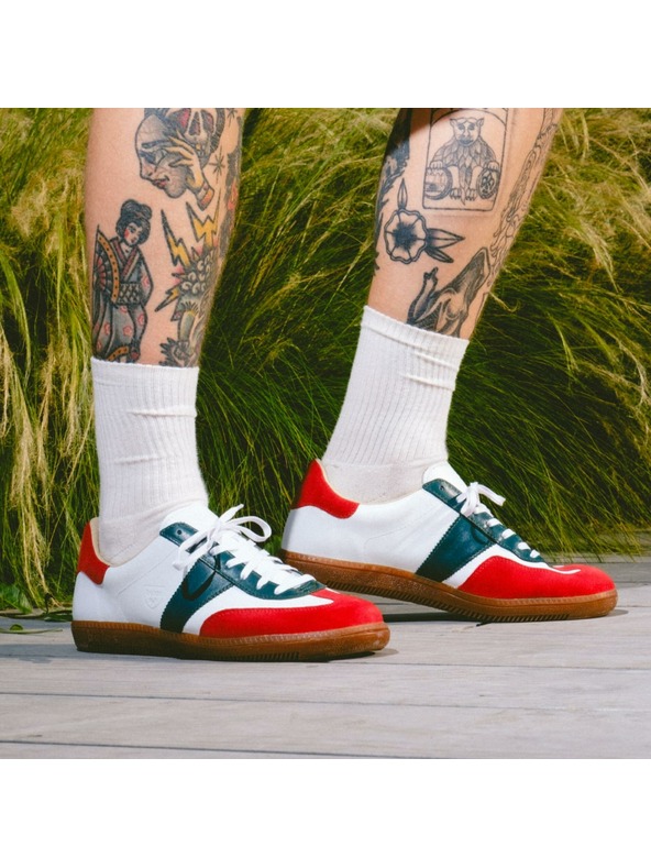 BOTAS *** Pánske kožené tenisky / botasky červeno-zeleno-biele Botas Iconic Mexiko 68