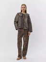 Sofie Schnoor Beige-brown women's jacket with leopard pattern Sofie Schnoor