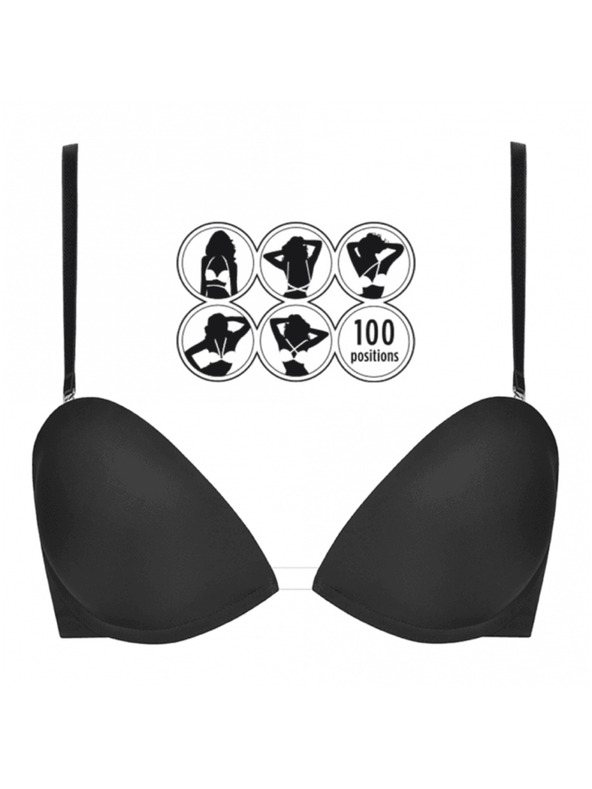 Wonderbra Čierna dámska viacúčelová push-up podprsenka Wonderbra MULTIWAY BRA