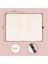 NOTIQUE NOTIQUE Notes Balacron, bordová farba, s podšívkou, 15 x 21 cm