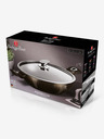 Berlingerhaus Panvica Wok s pokrievkou s mramorovým povrchom 30 cm Shiny Black Edition BERLINGERHAUS