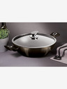 Berlingerhaus Panvica Wok s pokrievkou s mramorovým povrchom 30 cm Shiny Black Edition BERLINGERHAUS