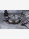 Berlingerhaus Panvica Wok s pokrievkou s mramorovým povrchom 30 cm Shiny Black Edition BERLINGERHAUS