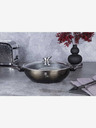 Berlingerhaus Panvica Wok s pokrievkou s mramorovým povrchom 30 cm Shiny Black Edition BERLINGERHAUS