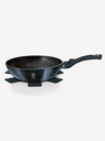 Berlingerhaus Wok panvica s mramorovým povrchom 30 cm BERLINGERHAUS Metallic Line Aquamarine Edition
