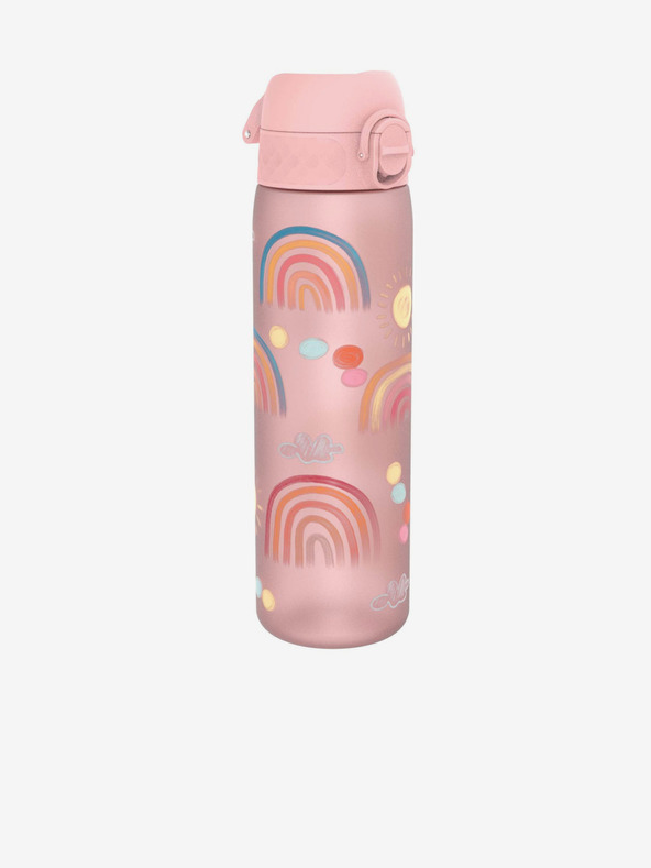 ION8 Svetlo ružová detská fľaša Ion8 Leak Proof Rainbows 500 ml
