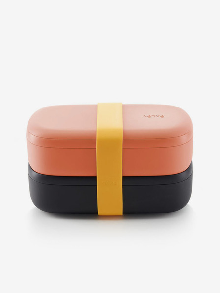 Lékué Čierno-oranžový Lékué LunchBox To Go (1000 ml)