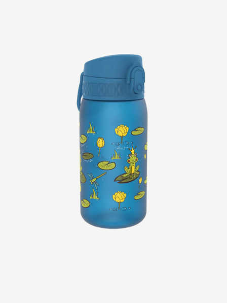 ION8 Modrá detská vzorkovaná fľaša Ion8 Leak Proof Frog Pond (350 ml)