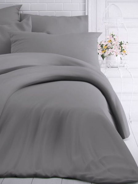 Kvalitex Jednofarebné bavlnené prestieradlo do postieľky 140x220, 70x90cm svetlosivé