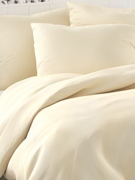 Kvalitex Saténové predĺžené posteľné obliečky LUXURY COLLECTION 140x220, 70x90cm smotanové