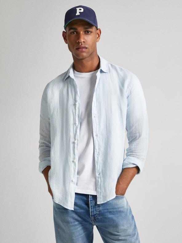 Pepe Jeans Svetlomodrá pánska košeľa Pepe Jeans