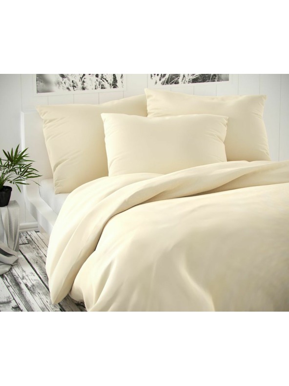 Kvalitex Saténové posteľné obliečky Luxury Collection 140x200, 70x90cm smotanové Kvalitex