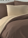 Kvalitex Saténové prestieradlo LUXURY COLLECTION 140x220, 70x90cm tmavohnedé/béžové